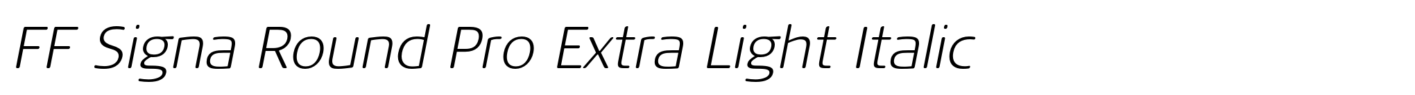 FF Signa Round Pro Extra Light Italic image